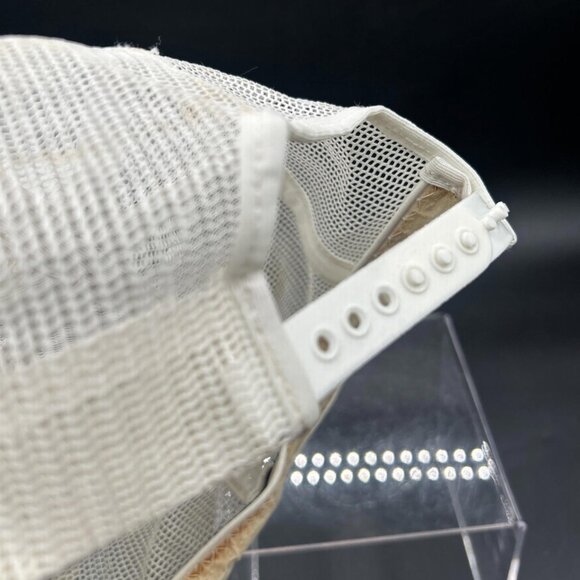 Vintage Volkswagen Mesh Short Brim Adjustable White And Blue Hat, with Pompom - Picture 6 of 9